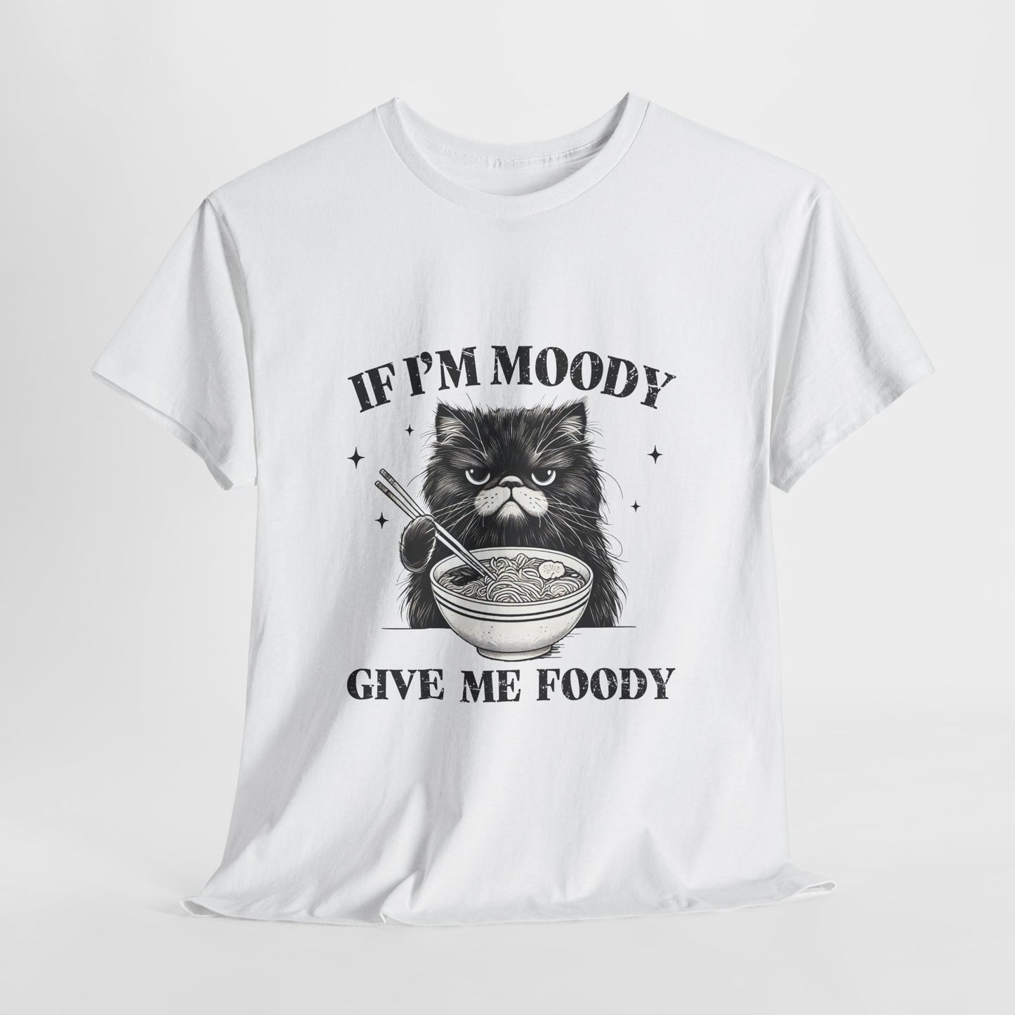 Grumpy Ramen Cat T-Shirt - Moody Kitty Noodles Tee
