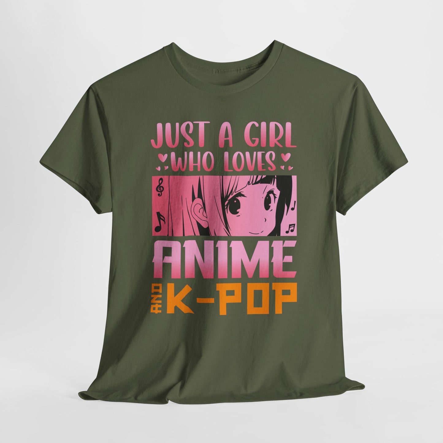 Just a Girl Who Loves Anime and K-Pop Shirt - Kawaii Manga Tee