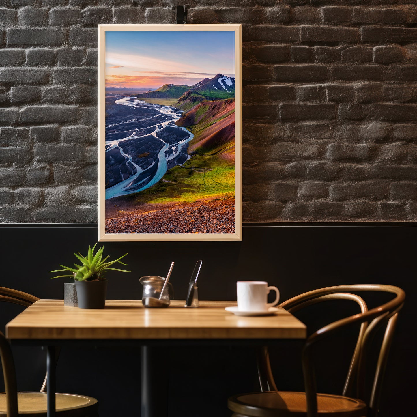 Iceland Braided Rivers Wall Art Set - Aerial Glacier Flow