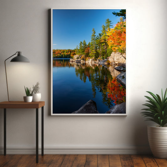 Killarney Autumn Wall Art Set - Ontario Lake & Granite Prints