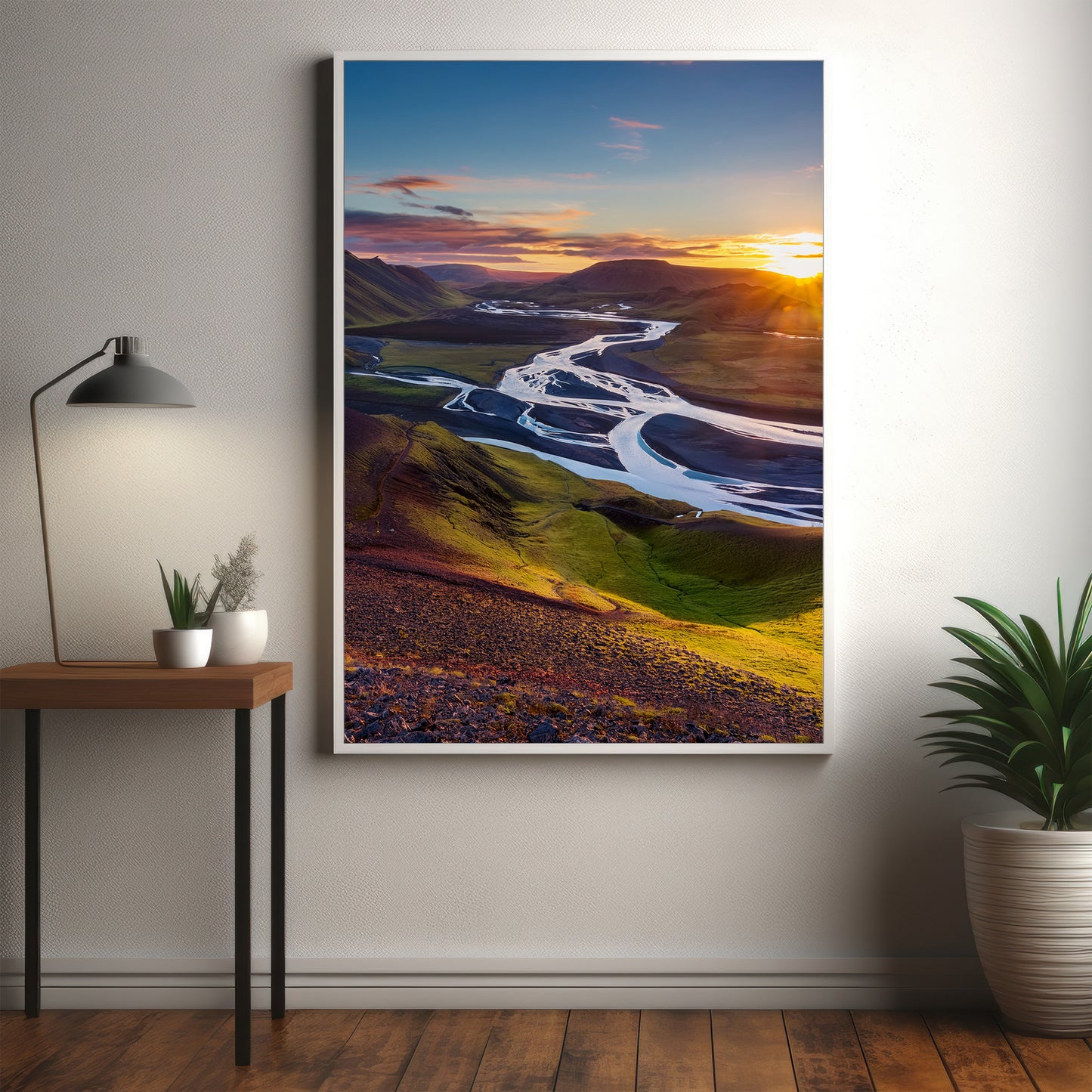 Iceland Braided Rivers Wall Art Set - Aerial Glacier Flow