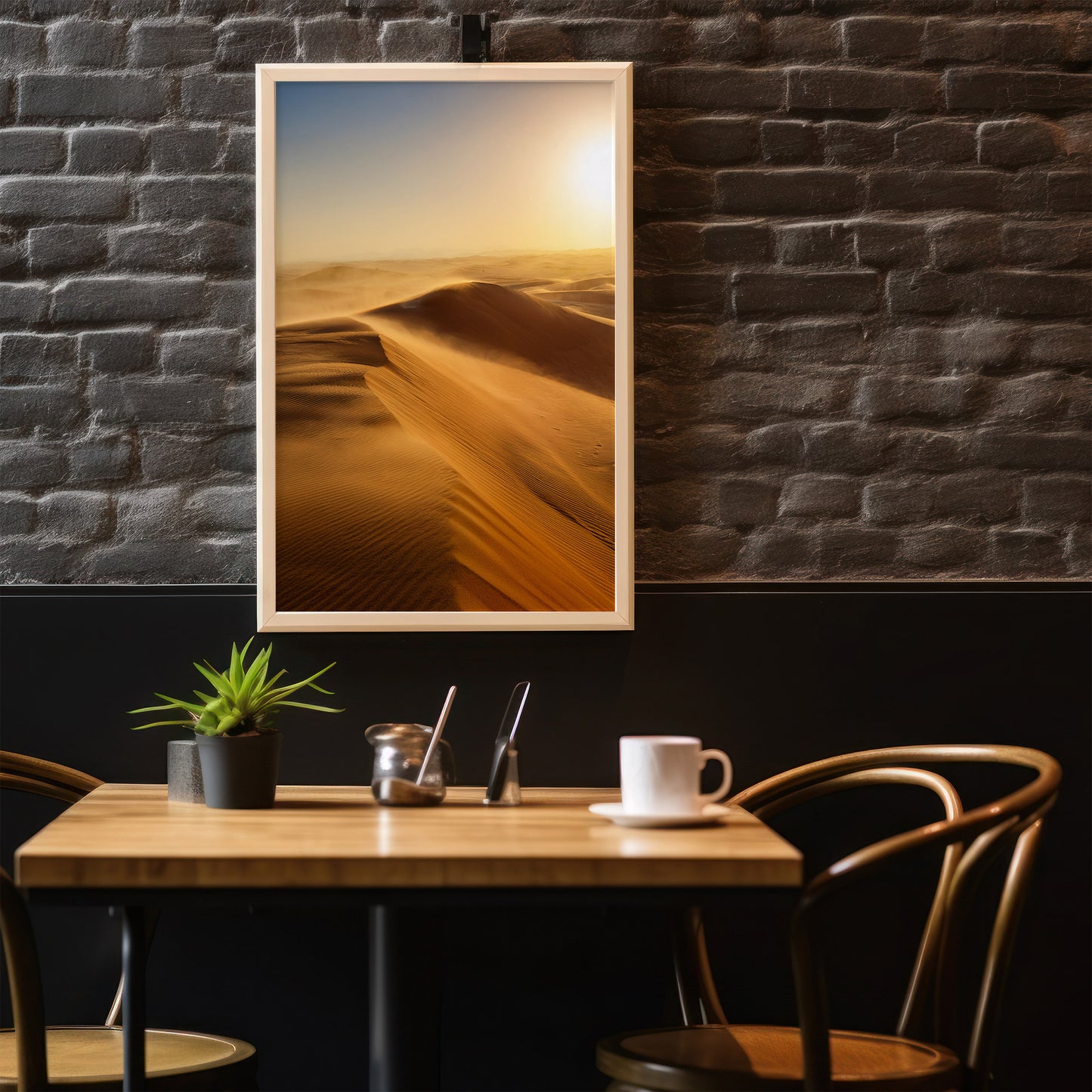 Desert Dunes Wall Art Set - Golden Sand Landscape