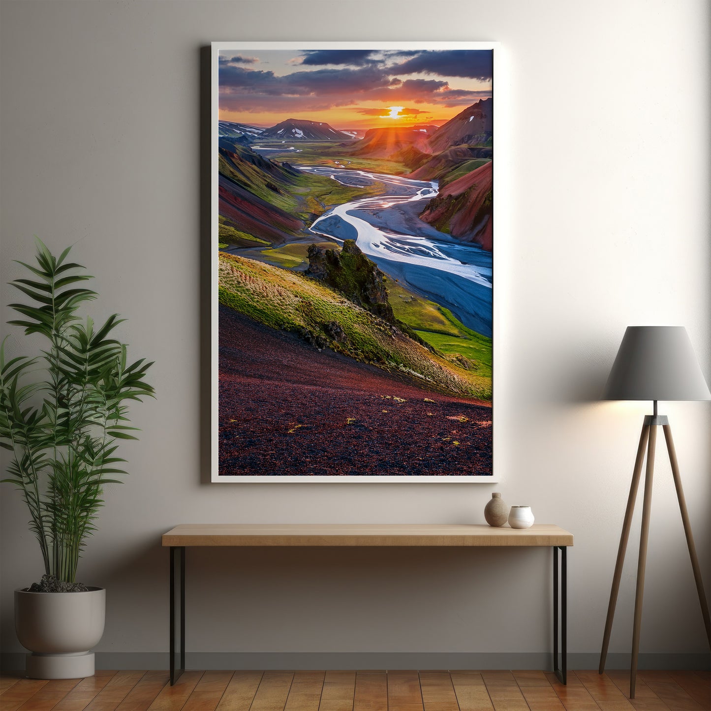 Iceland Braided Rivers Wall Art Set - Aerial Glacier Flow