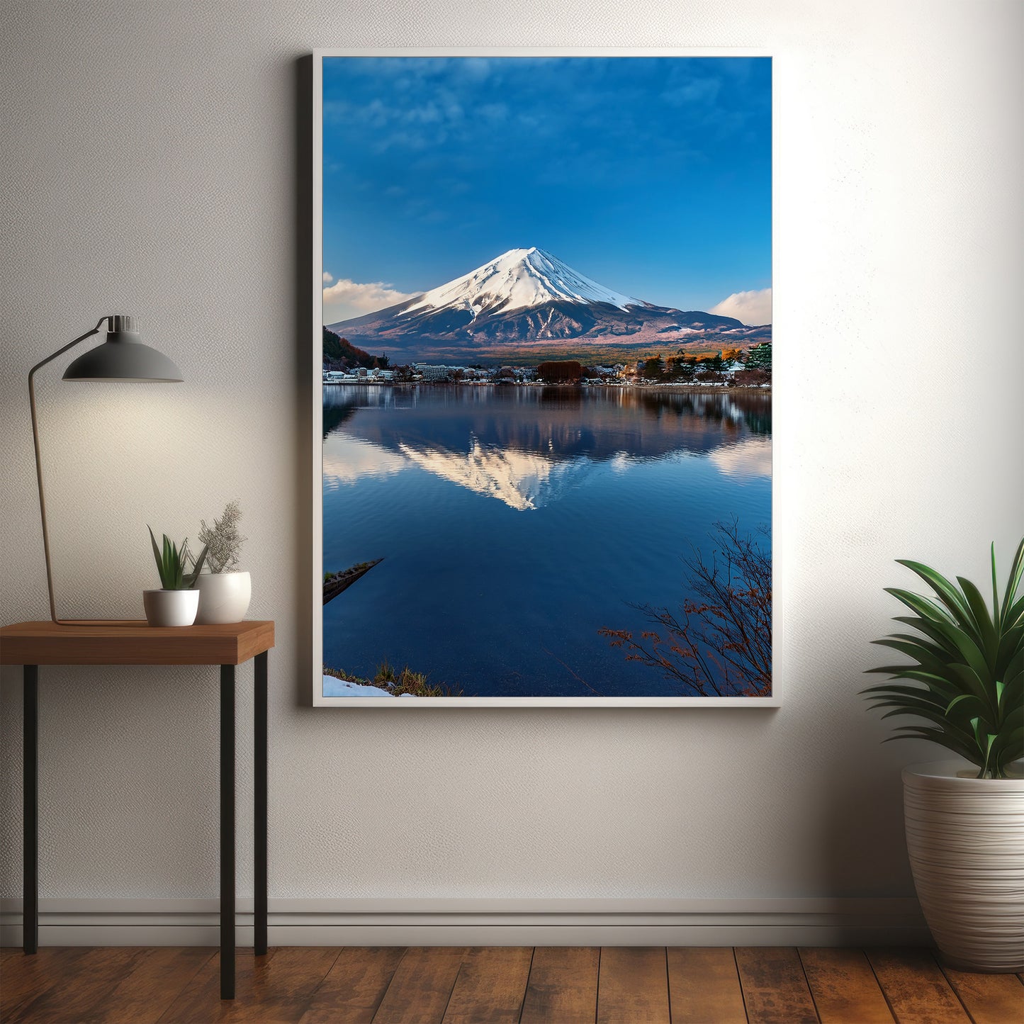 Mount Fuji Reflection Wall Art - Serene Lake Landscape Prints