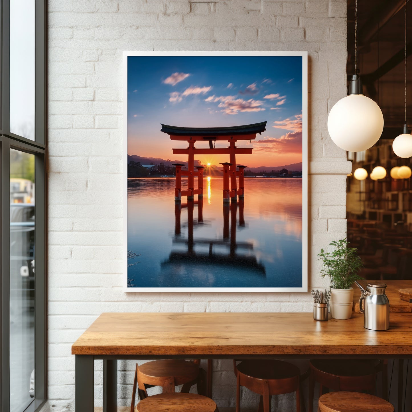 Japanisches Torii-Tor bei Sonnenuntergang – Serene Japan Wall Art