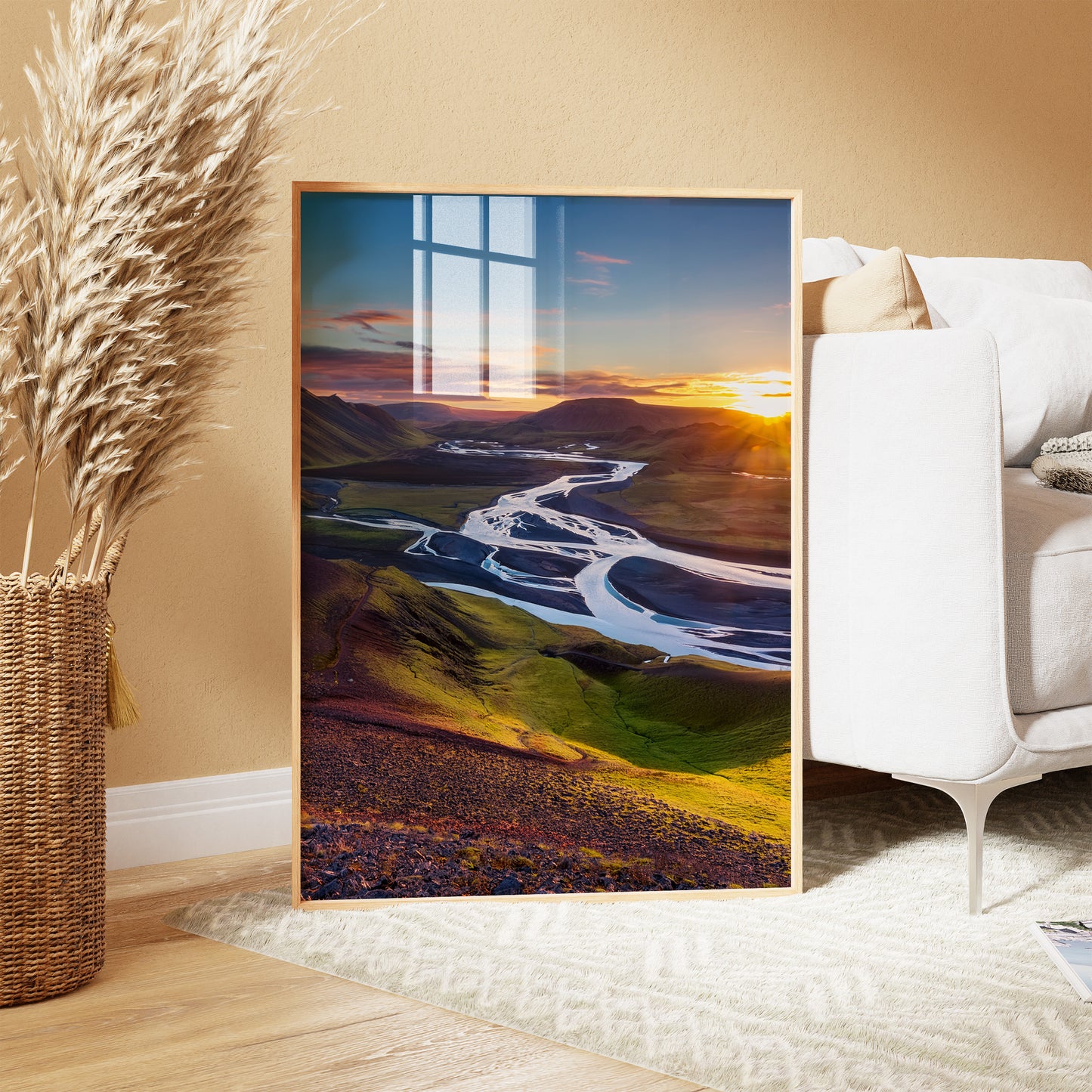 Iceland Braided Rivers Wall Art Set - Aerial Glacier Flow