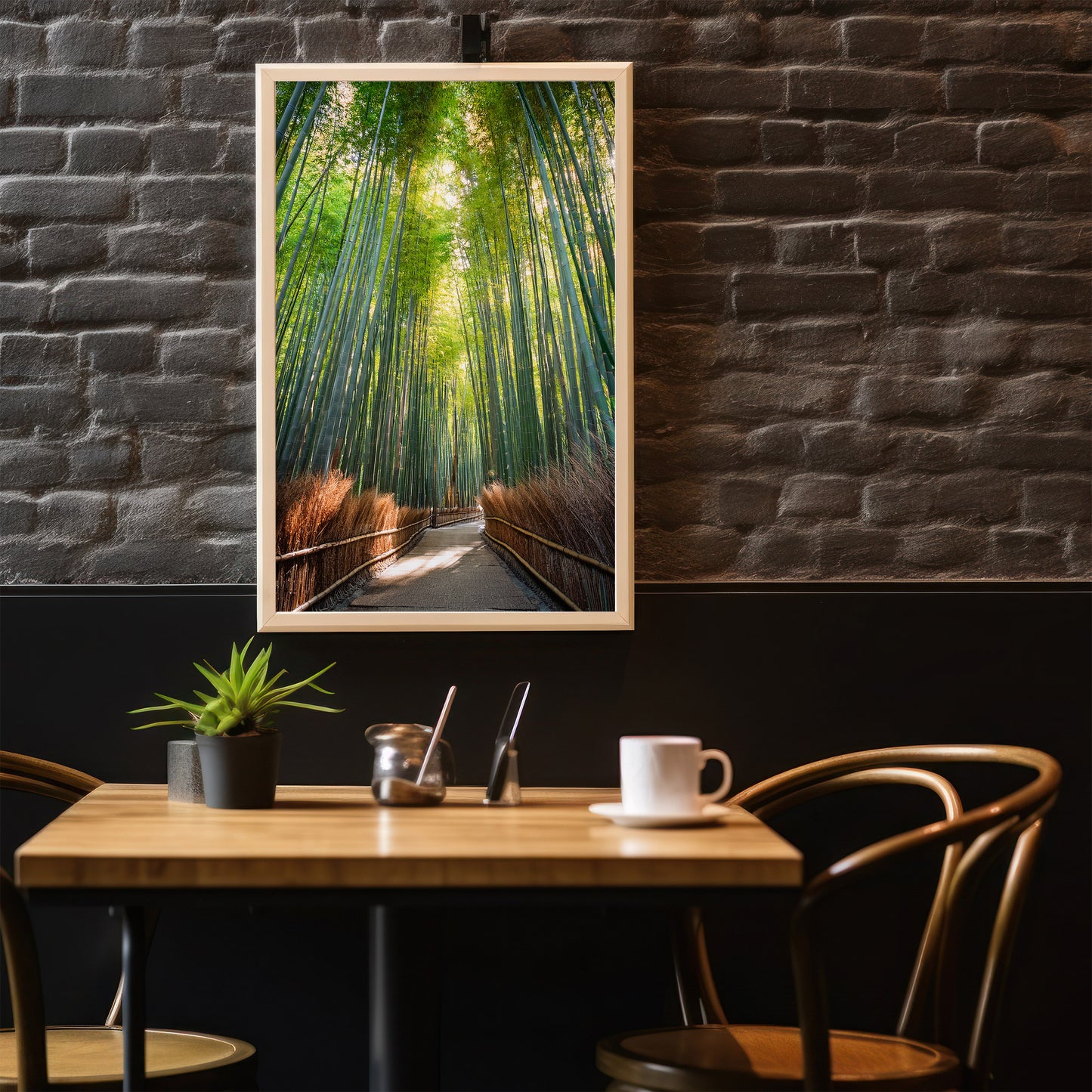 Kyoto Bambuswald Wandkunst Set - Tranquil Japan Digitaldrucke