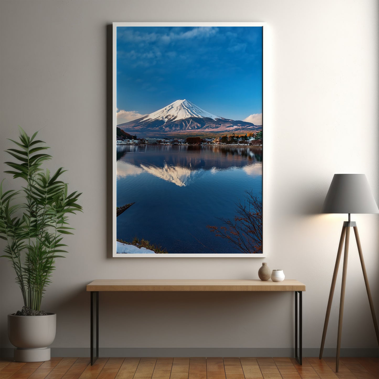 Mount Fuji Reflection Wall Art - Serene Lake Landscape Prints