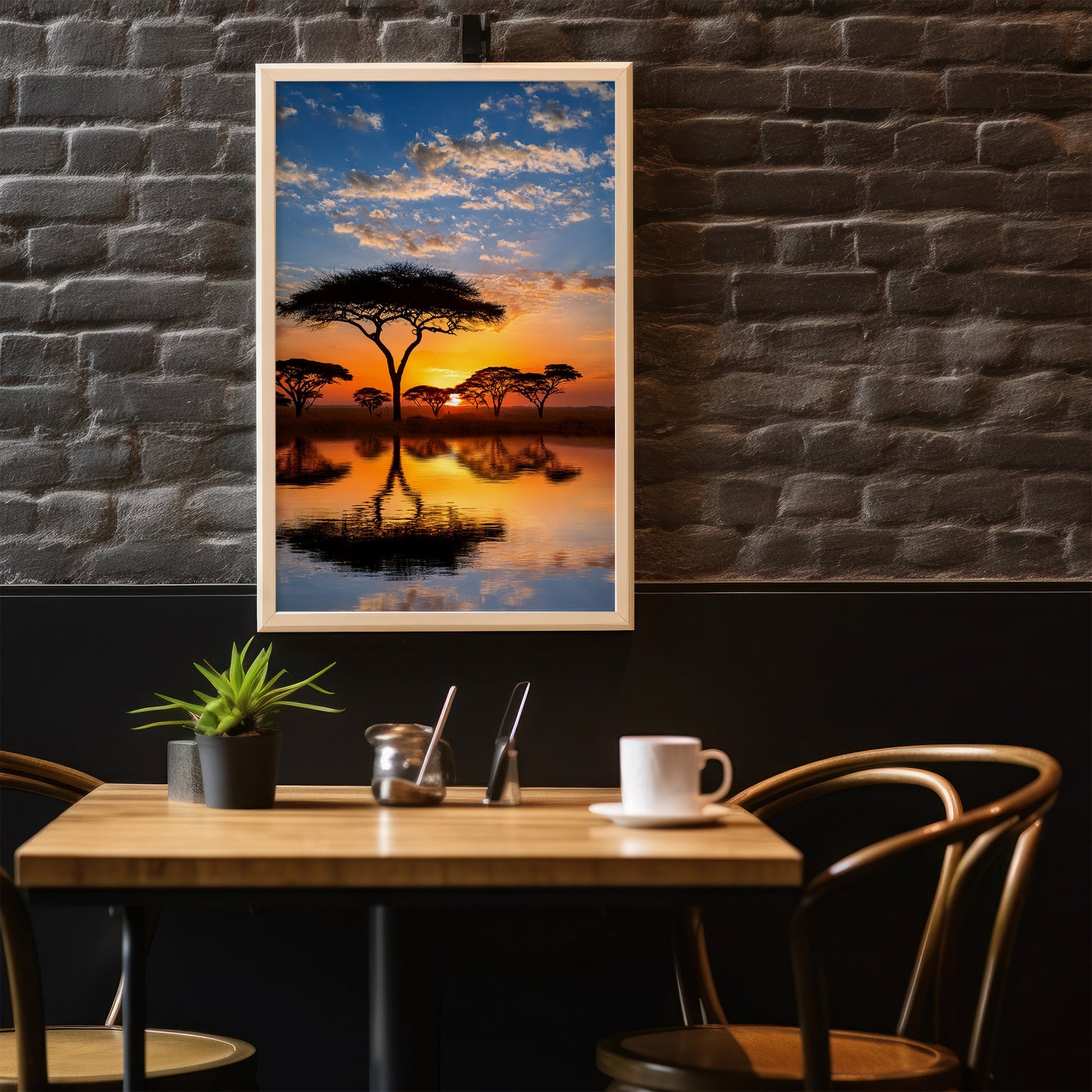 Masai Mara Sunset Wall Art Set - Acacia Safari Prints