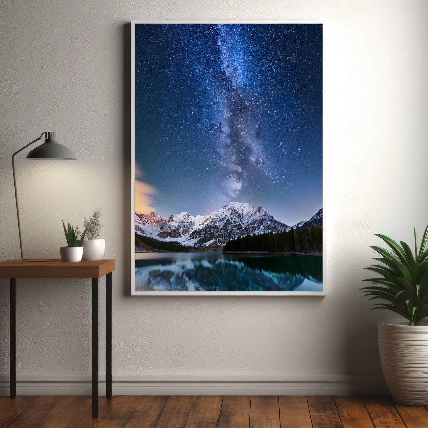 Milky Way Wall Art Set - Alpine Lake Night Sky