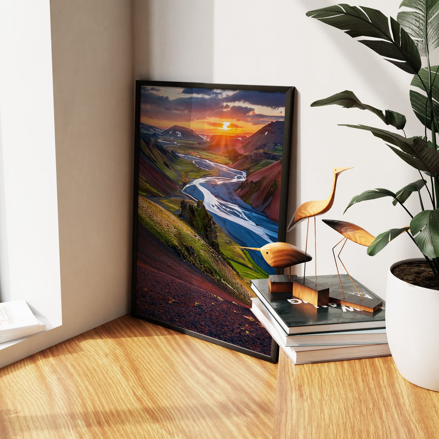 Iceland Braided Rivers Wall Art Set - Aerial Glacier Flow