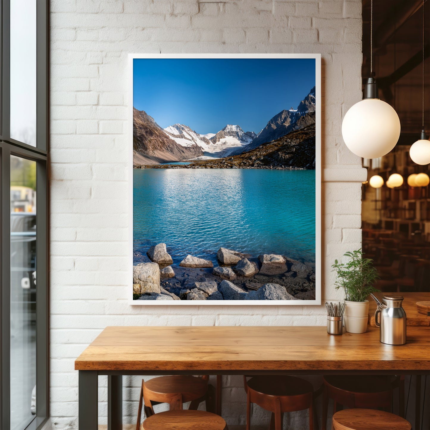 Glacier Lake Wall Art Set - Alpine Peaks & Turquoise Water
