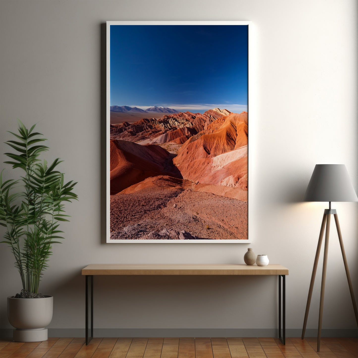 Atacama Painted Hills Wall Art Set - Red Badlands Skies