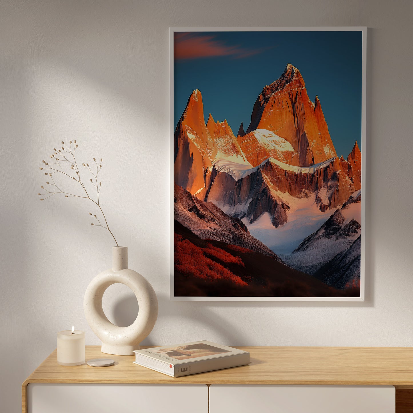 Patagonia Alpenglow Wall Art Set - Granite Mountain Sunset