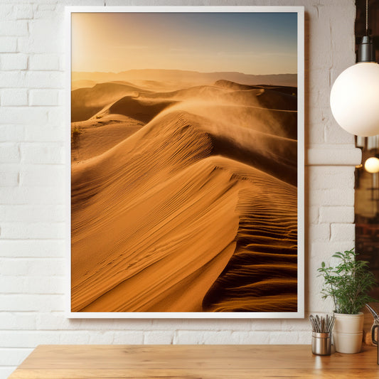 Desert Dunes Wall Art Set - Golden Sand Landscape