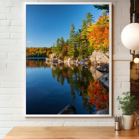 Killarney Autumn Wall Art Set - Ontario Lake & Granite Prints
