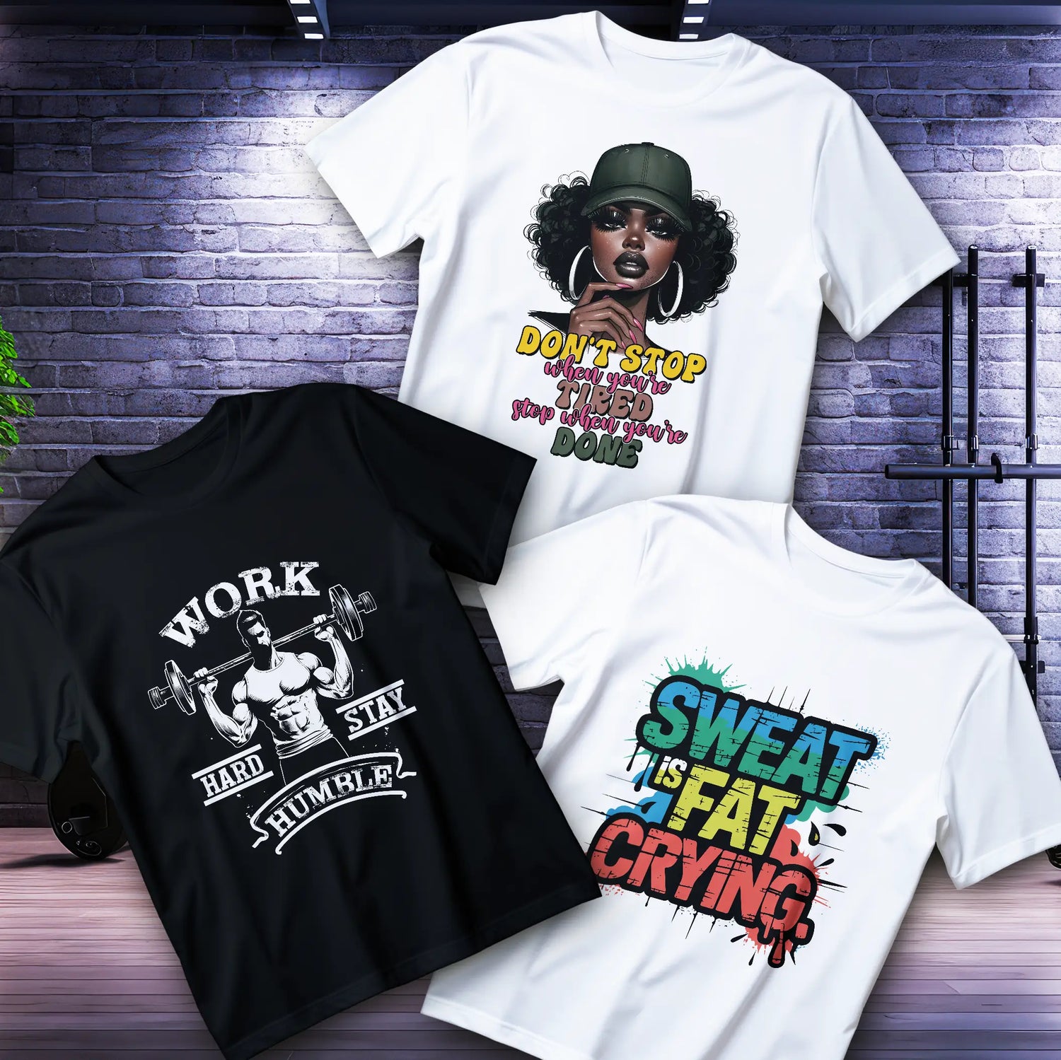 Fit and Fat T-Shirts – gym and food humor collection banner