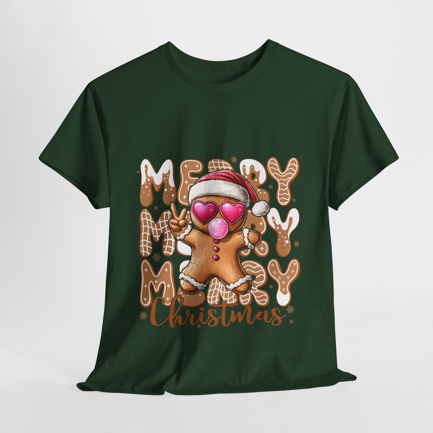 Merry Christmas Gingerbread T-Shirt - Funny Holiday Cookie Tee