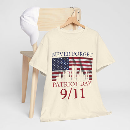 Patriot Day 9/11 T-Shirt - Never Forget American Flag NYC Memorial Tee