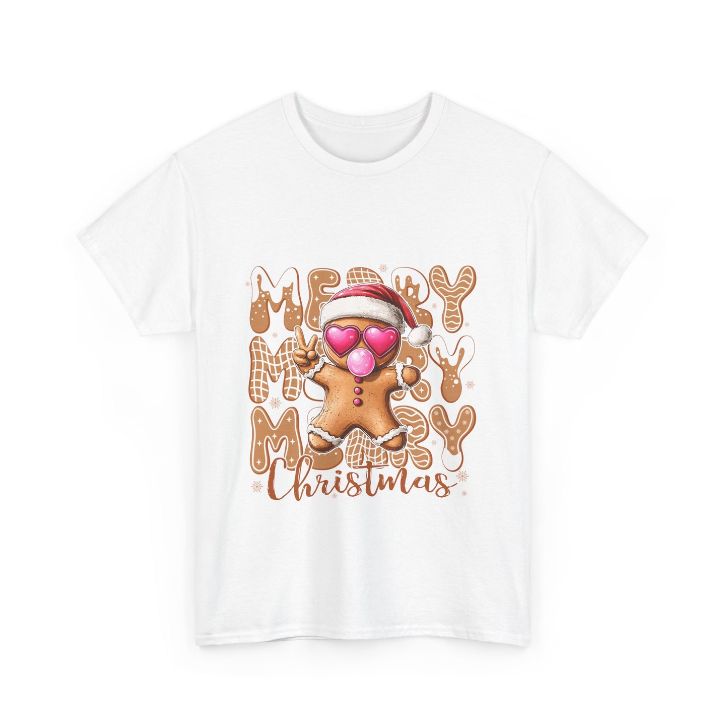 Merry Christmas Gingerbread T-Shirt - Funny Holiday Cookie Tee