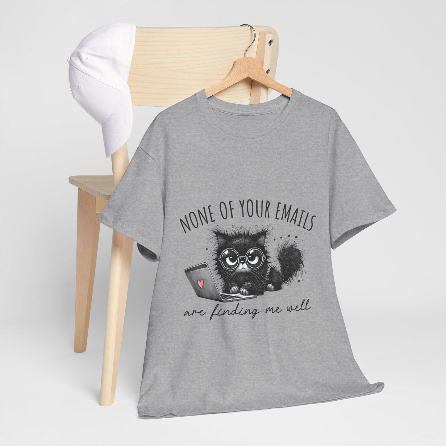 Work From Home Grumpy Cat T-Shirt - None of Your Emails Tee