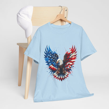 Patriotic Eagle Shirt - Bald Eagle Flag Wings Tee
