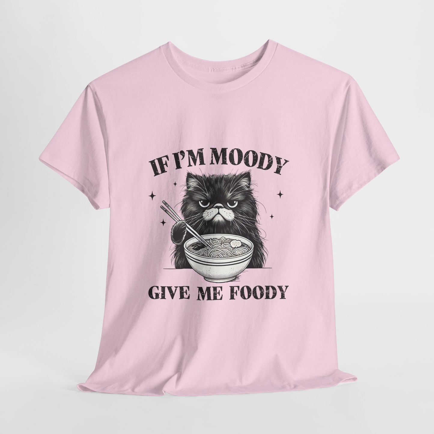 Grumpy Ramen Cat T-Shirt - Moody Kitty Noodles Tee