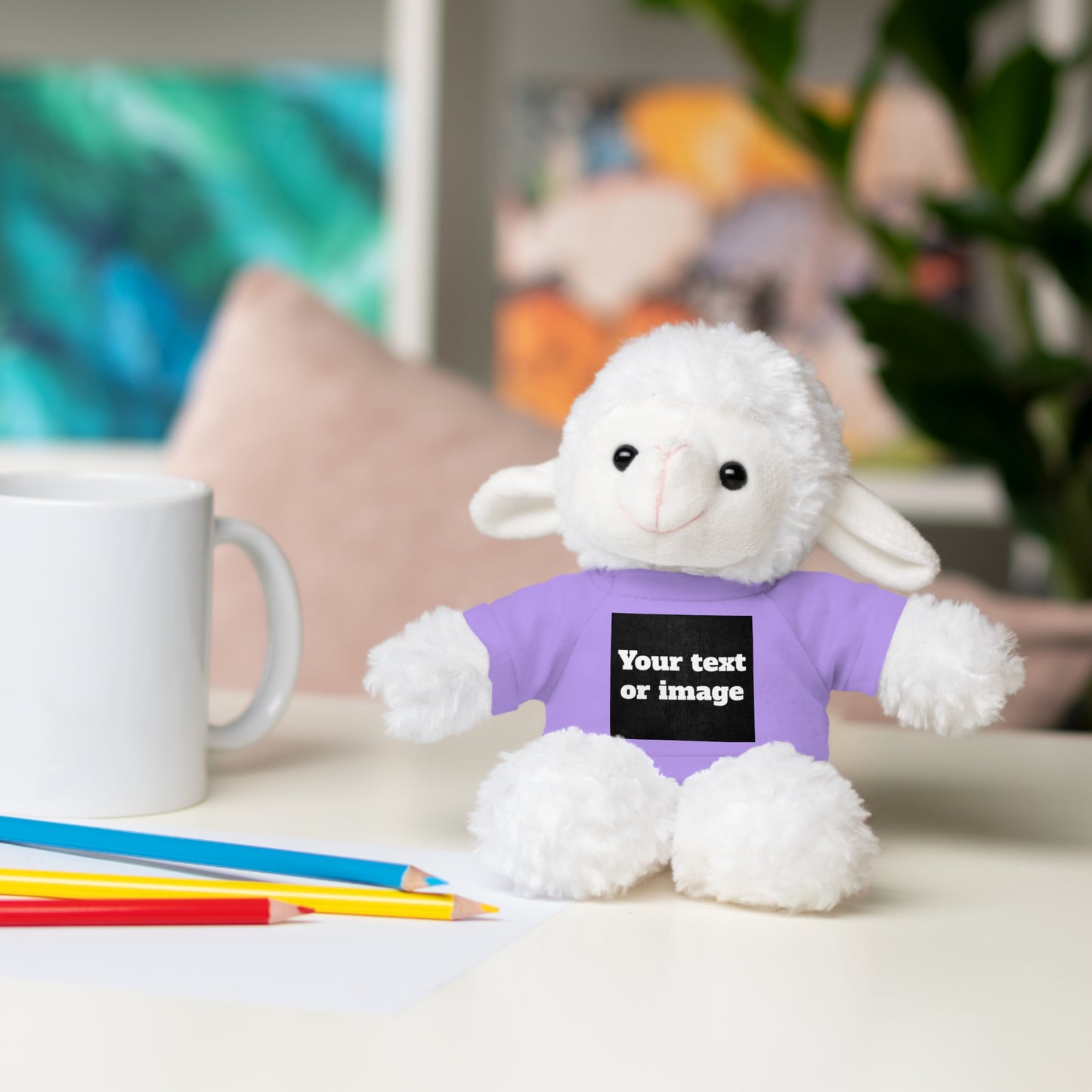 Personalisiertes Plüschtier mit individuellem T-Shirt – Einzigartiges Geschenk mit Namen oder Foto