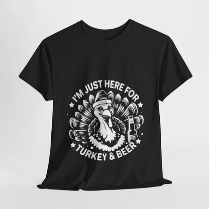 Turkey and Beer T-Shirt - Funny Thanksgiving Drinking Tee