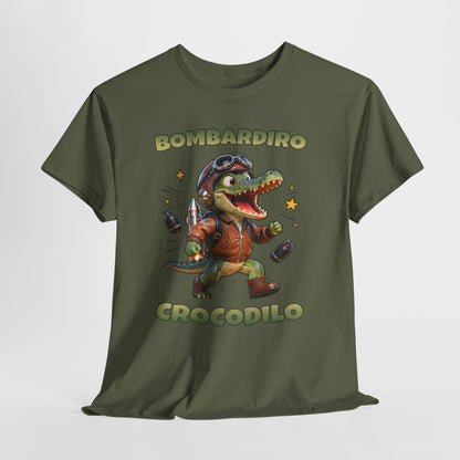 Bombardiro Crocodilo Shirt – Funny Jetpack Crocodile Cartoon Tee