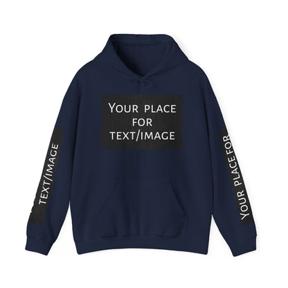 Bluza z kapturem z nadrukiem lub obrazkiem – personalizowana bluza z 4 stron, pomysł na prezent, nadruk z przodu, z tyłu i na rękawach, unisex