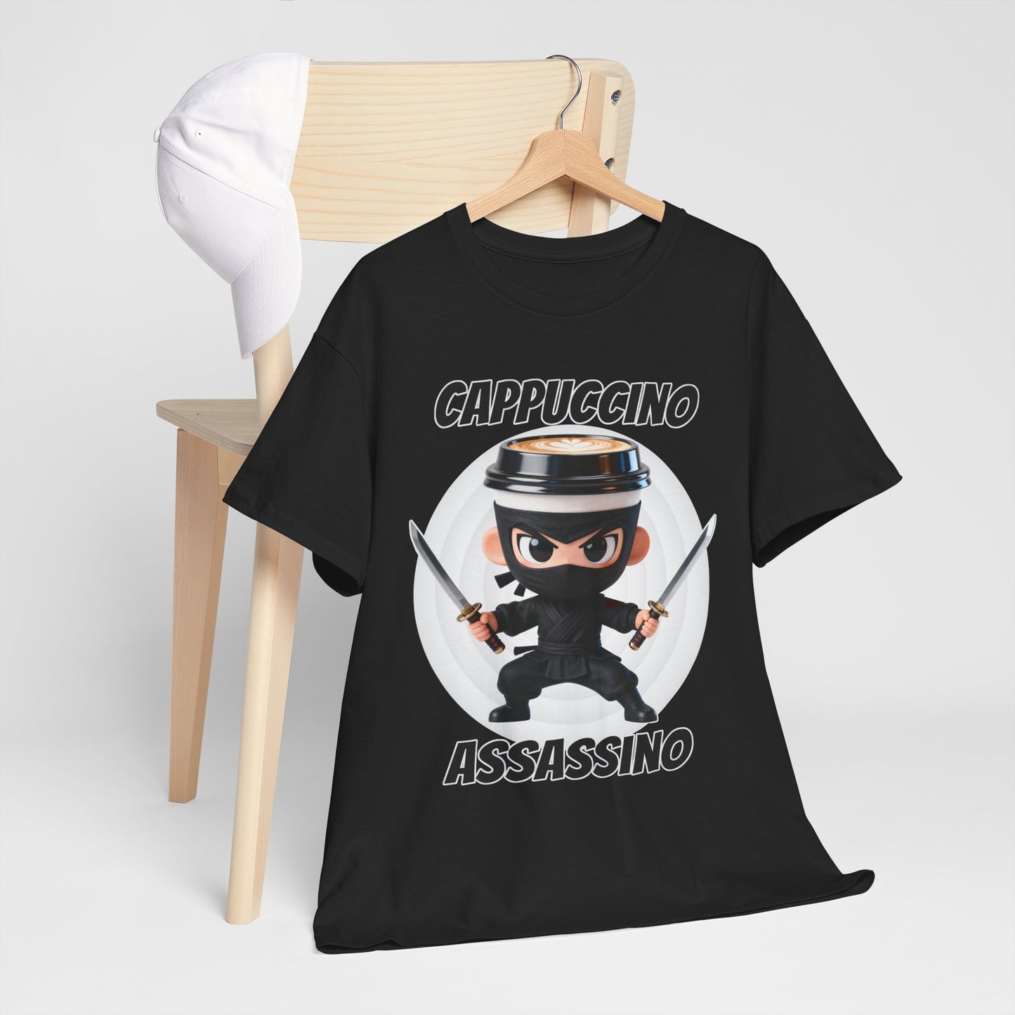 Cappuccino Assassino Shirt – Funny Coffee Ninja Tee for Caffeine Lovers