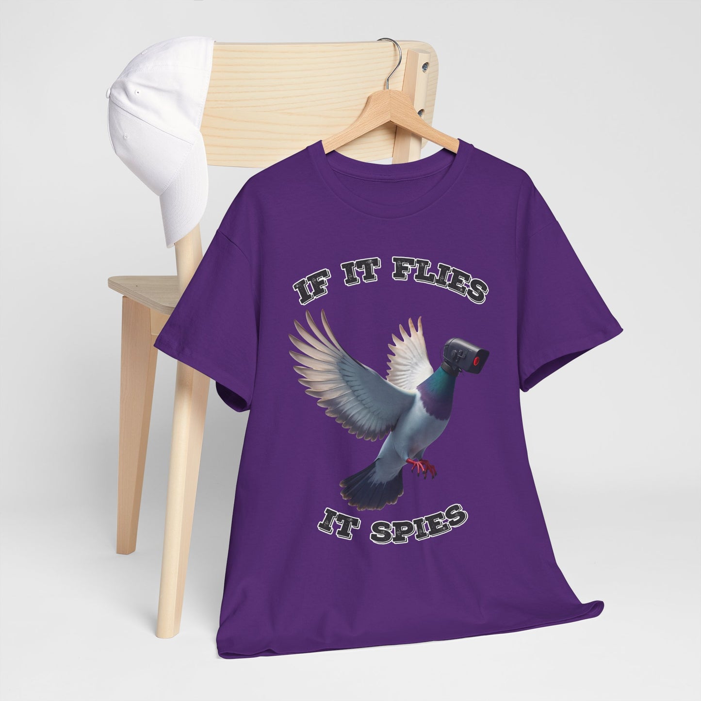 If It Flies It Spies Shirt - Pigeon Surveillance Meme Tee
