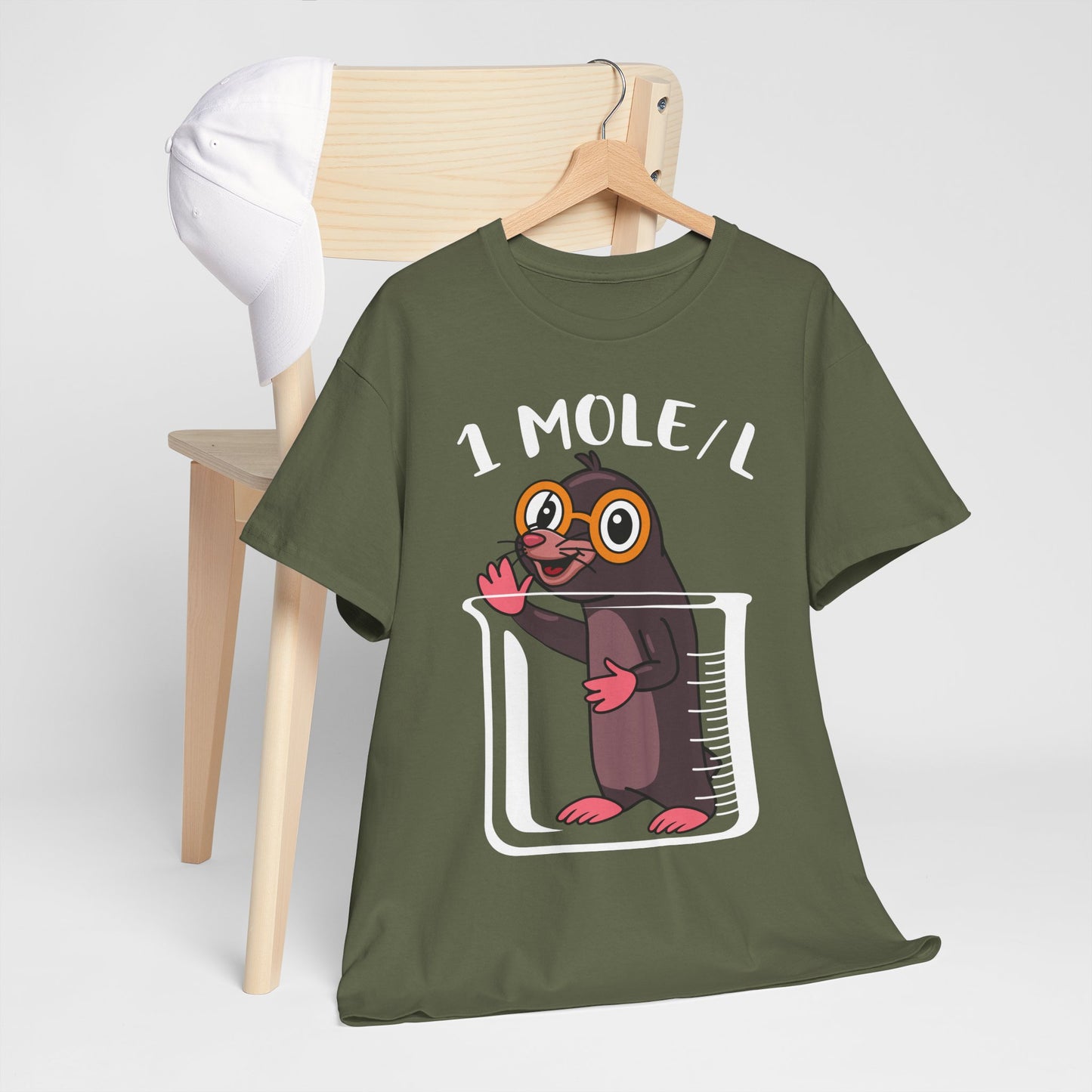1 MOLE/L Shirt - Funny Chemistry Pun Tee, Science Nerd Gift
