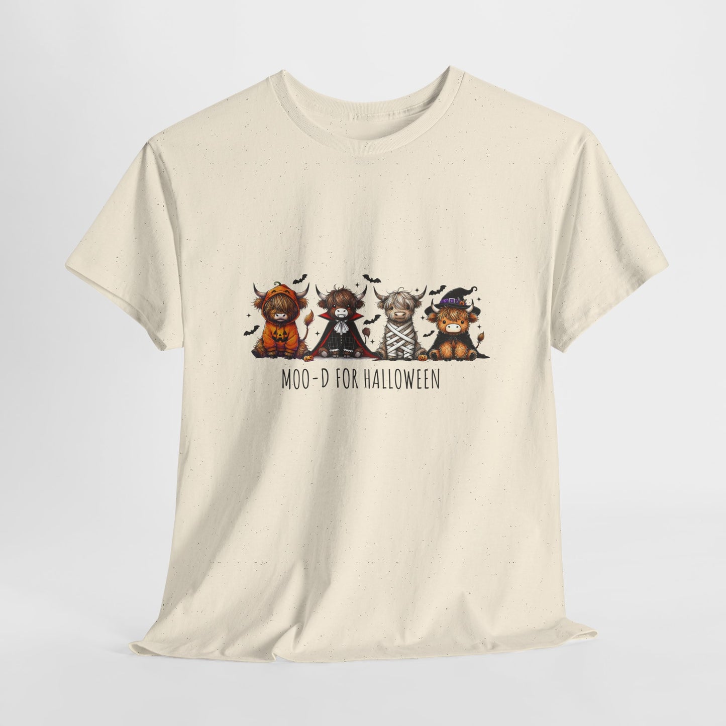 Highland Cow Halloween T-Shirt – Cute Spooky Cows in Costumes