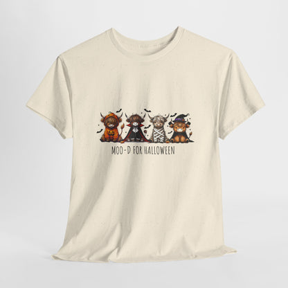 Highland Cow Halloween T-Shirt – Cute Spooky Cows in Costumes