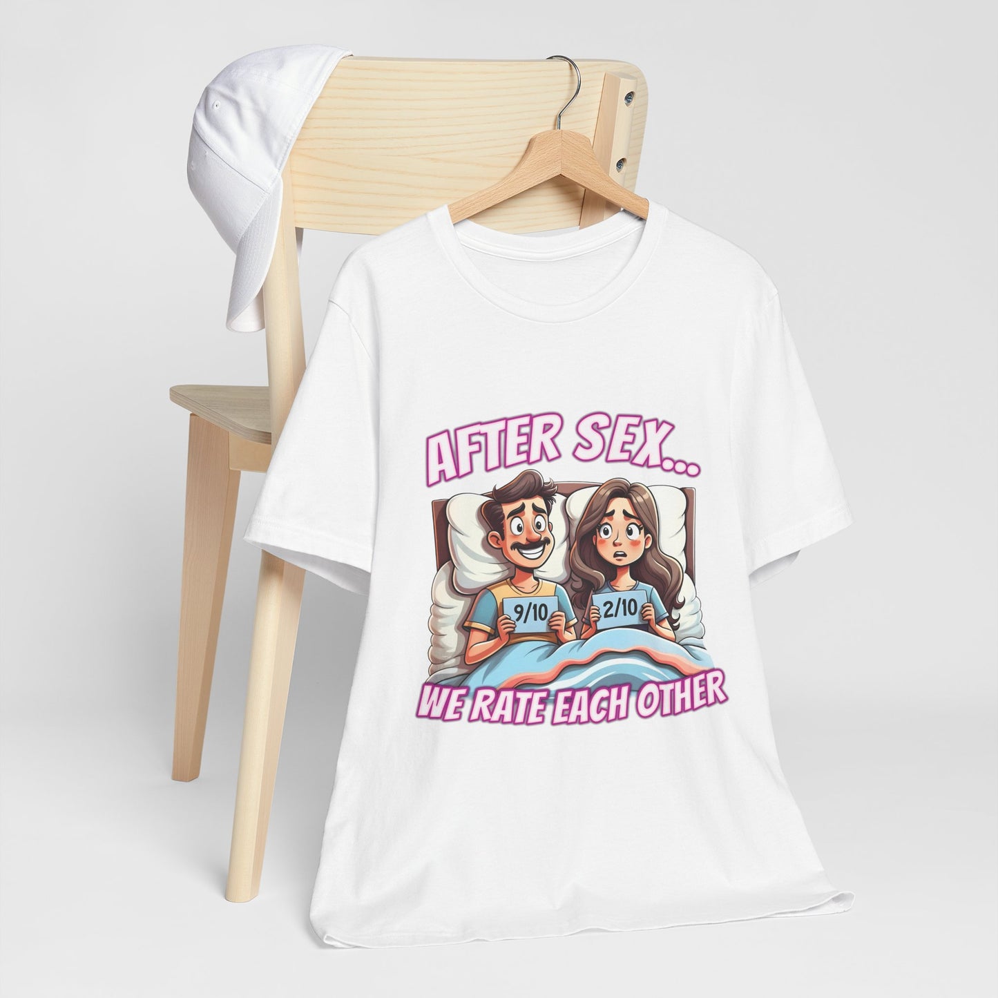 After Sex We Rate Each Other Shirt - Funny Relationship Cartoon Tee - Awkward Dating Humor T-Shirt