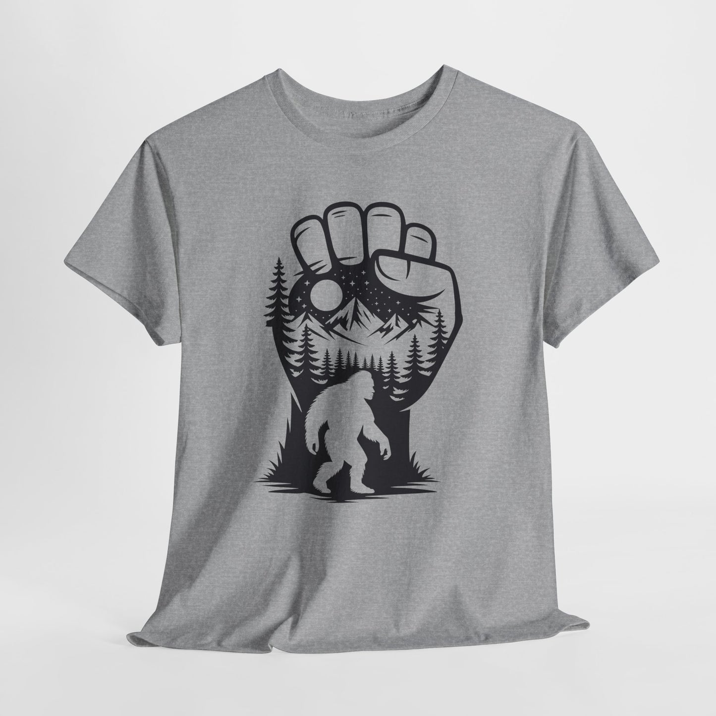 Bigfoot Forest Silhouette T-Shirt - Sasquatch Mountain Tee