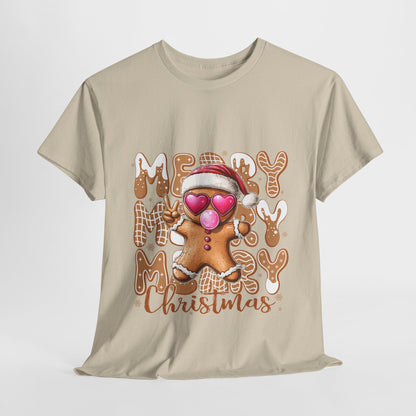 Merry Christmas Gingerbread T-Shirt - Funny Holiday Cookie Tee