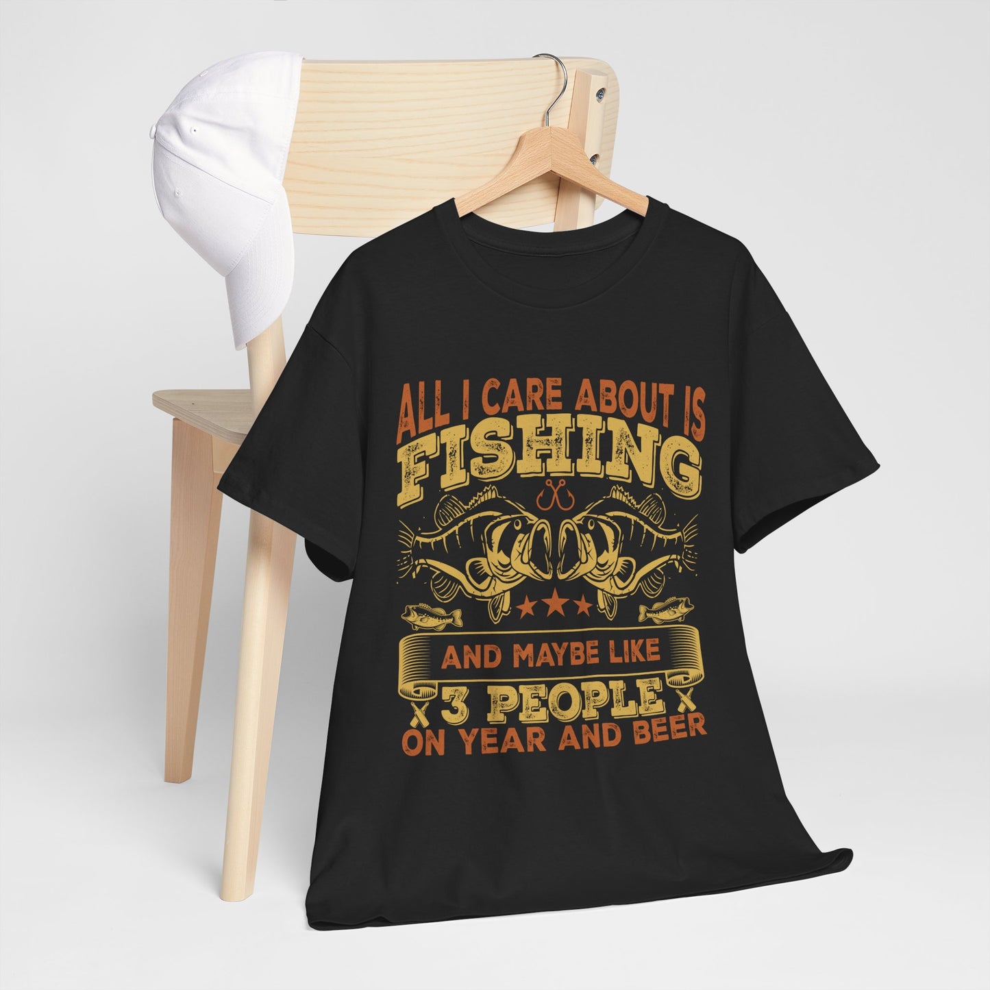 All I Care About Is Fishing T-Shirt - Funny Angler Tee