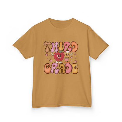Third Grade Bubble Letters T-Shirt | Cute Retro Back to School Kids Tee