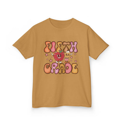 Fifth Grade Bubble Letters T-Shirt | Cute Retro Back to School Tee