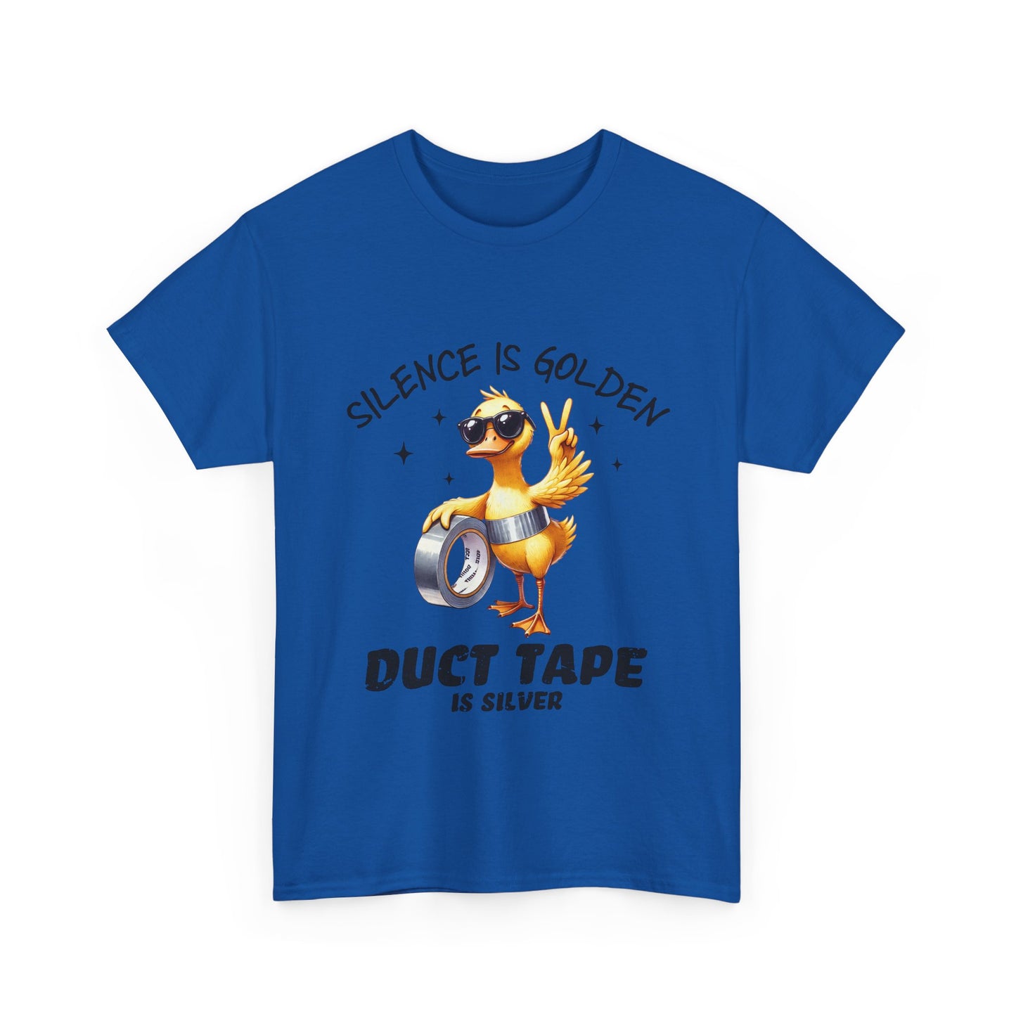 Silence Is Golden Duct Tape T-Shirt - Funny Duck Tee