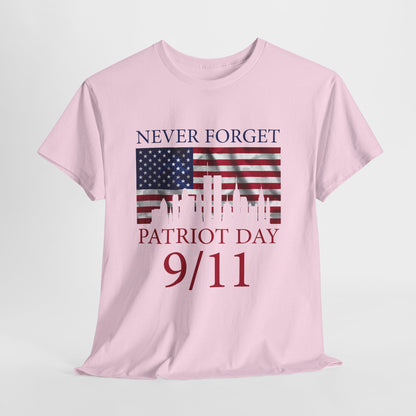 Patriot Day 9/11 T-Shirt - Never Forget American Flag NYC Memorial Tee
