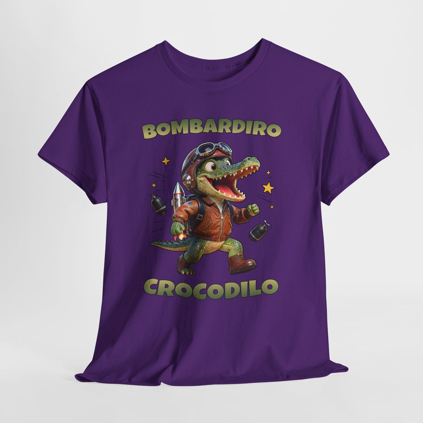 Bombardiro Crocodilo Shirt – Funny Jetpack Crocodile Cartoon Tee