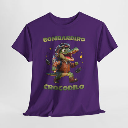 Bombardiro Crocodilo Shirt – Funny Jetpack Crocodile Cartoon Tee