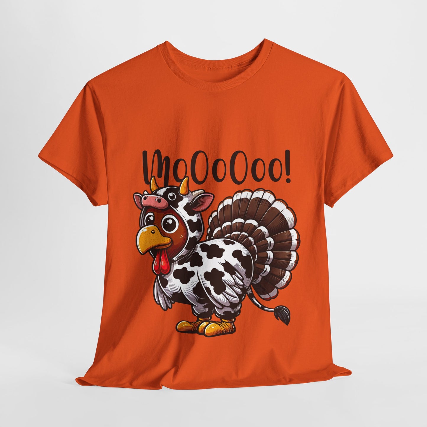 Turkey Moo T-Shirt - Funny Thanksgiving Cow Costume Tee