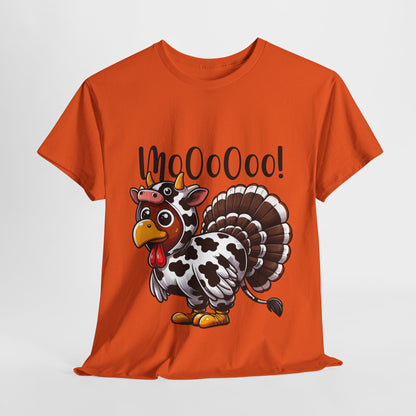 Turkey Moo T-Shirt - Funny Thanksgiving Cow Costume Tee