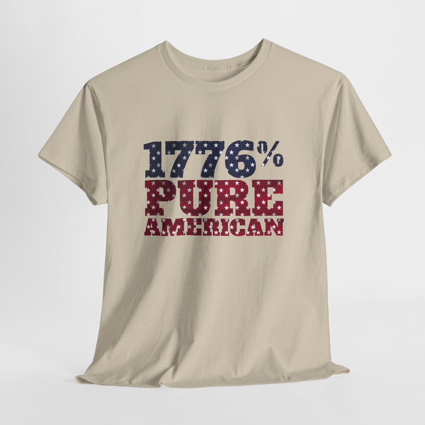1776 Pure American T-Shirt - Vintage Patriotic USA 4th of July Tee