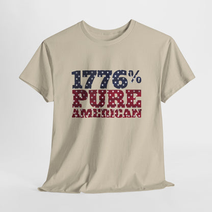 1776 Pure American T-Shirt - Vintage Patriotic USA 4th of July Tee